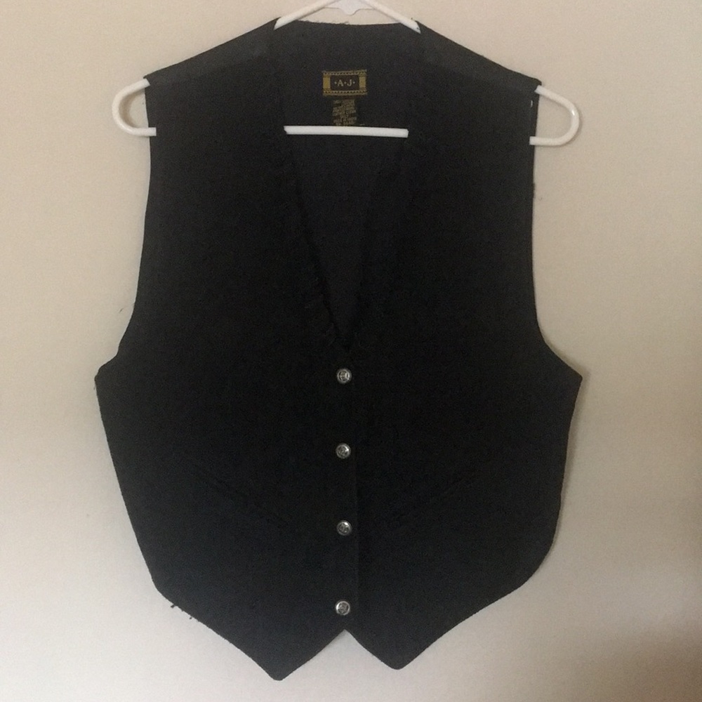 Black leather Vest